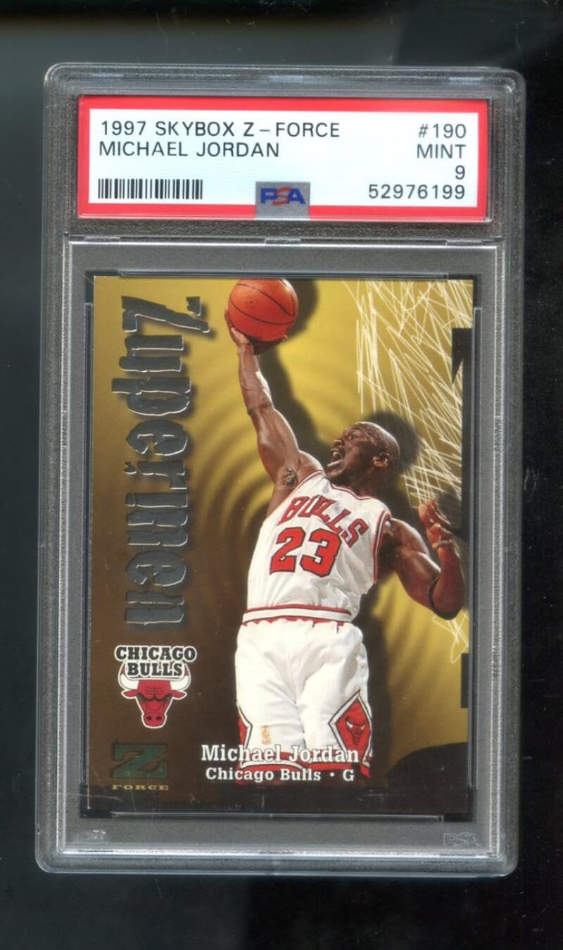 Amazon.com: 1997-98 Skybox Z-Force #190 Michael Jordan PSA 9
